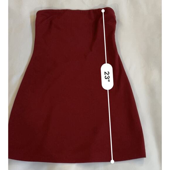 Lovers + Friends Strapless Mini Dress Red Bodycon Tube Cocktail Party Size S - Picture 9 of 14